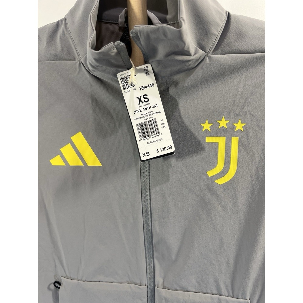 adidas Juventus ZNE Anthem Jacket Mens XS Gray KB4446 NWT 2025/26 Soccer - Picture 3 of 12